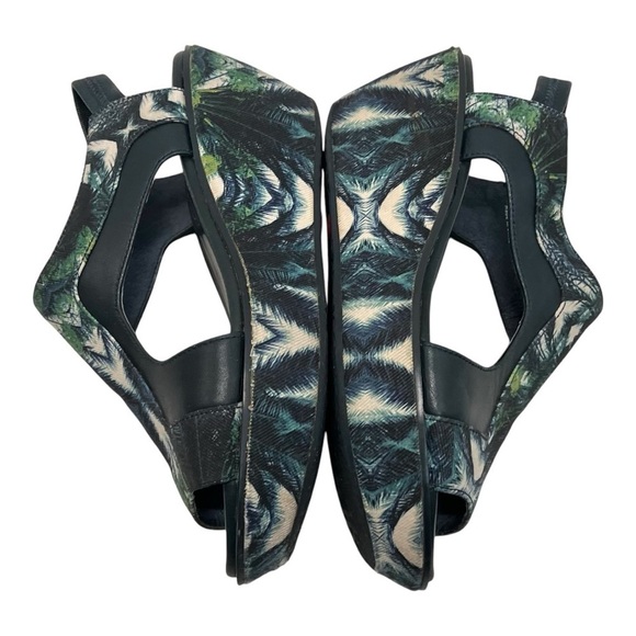 Camper Damas Green Navy Tropical Wedge Platform Sandals Women’s EU 38 US 7.5 - Picture 11 of 16